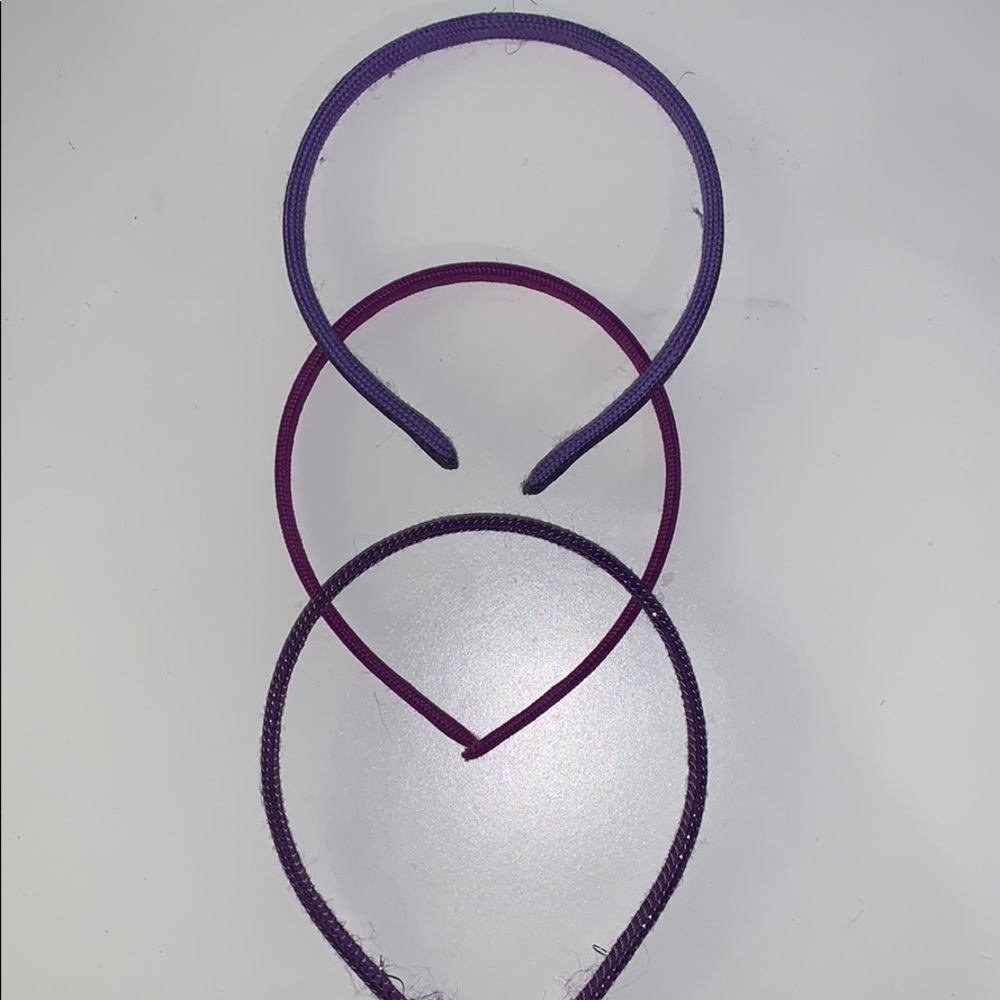 3 Pack Purple Headbands